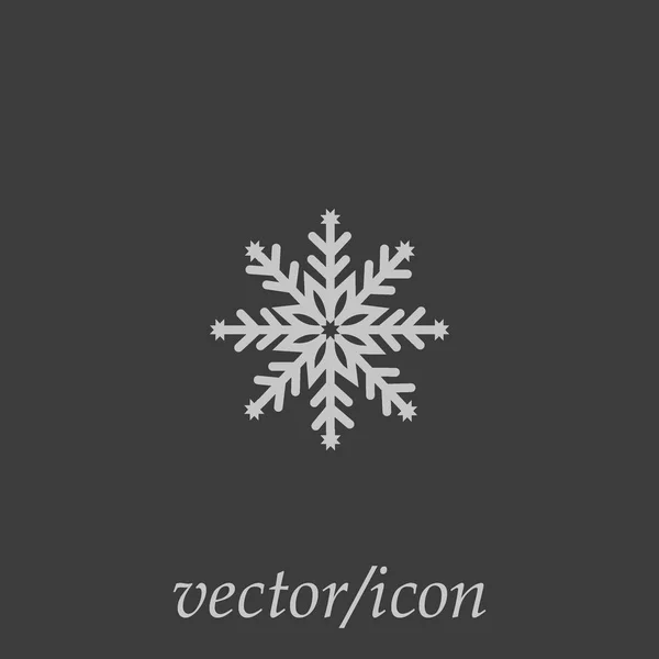 Ilustração Minimalista Floco Neve Ícone Vetorial — Vetor de Stock