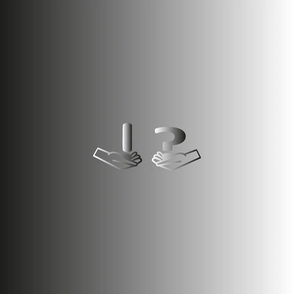 疑問符曲線アイコン ロゴのテンプレート — ストックベクタ