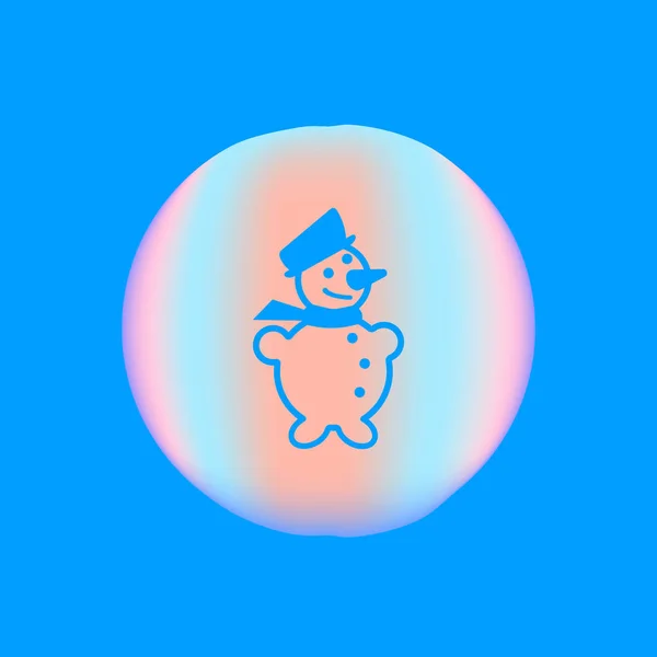 Schneemann Web Ikone Vektorillustration — Stockvektor