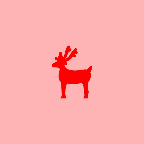 Noel Reindeer Logo Şablonu — Stok Vektör