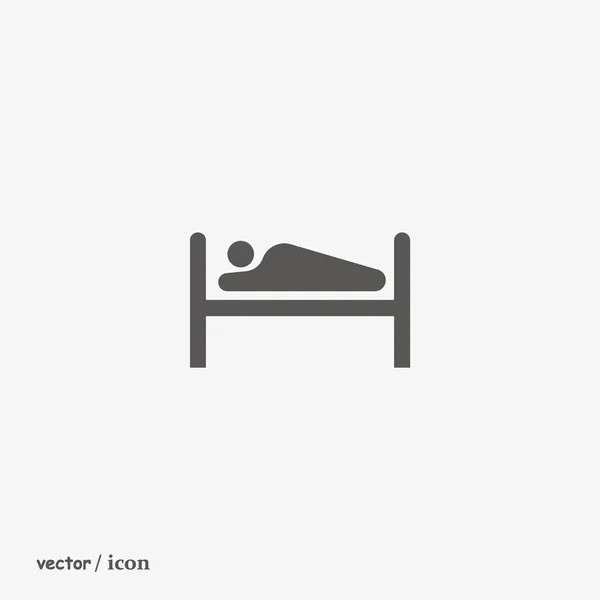 Лікарняне Ліжко Плоский Значок Вектор Ілюстрація — стоковий вектор