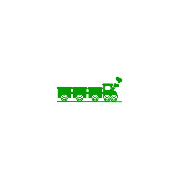 Icono Locomotora Vía Férrea Ilustración Vector Tren — Vector de stock