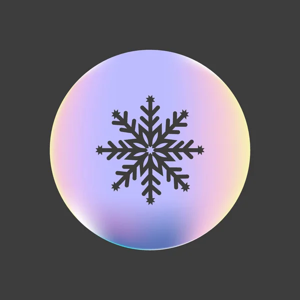 Minimalistic Illustration Snowflake Vector Icon — Stock Vector