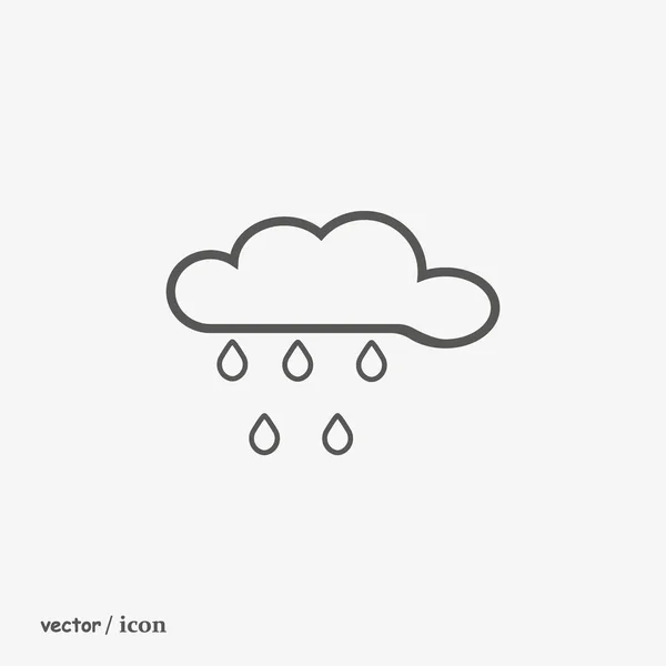 Regenwolke Flaches Symbol Vektor Illustration — Stockvektor