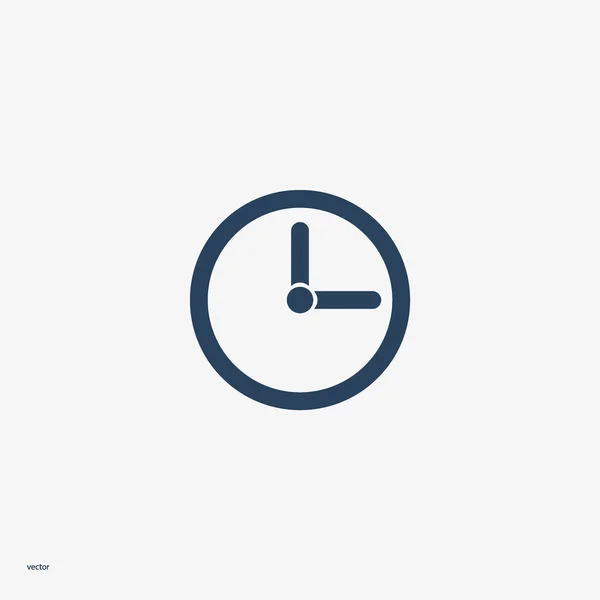 Horloge Vecteur Minimaliste Icône Web — Image vectorielle