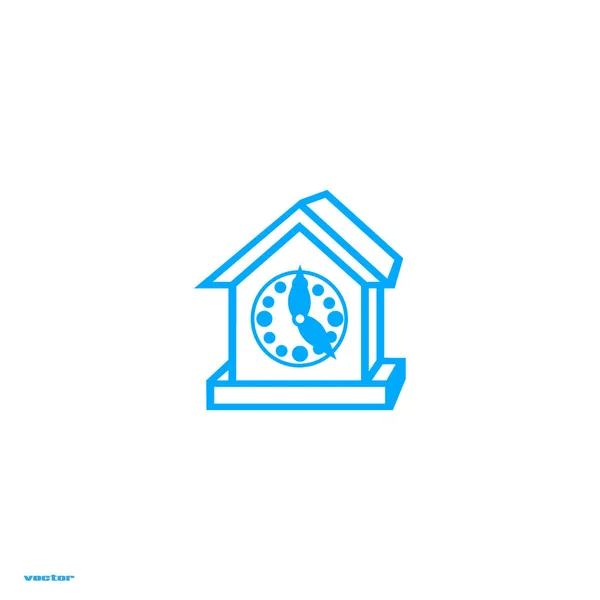 Vector Reloj Icono Web Minimalista — Archivo Imágenes Vectoriales
