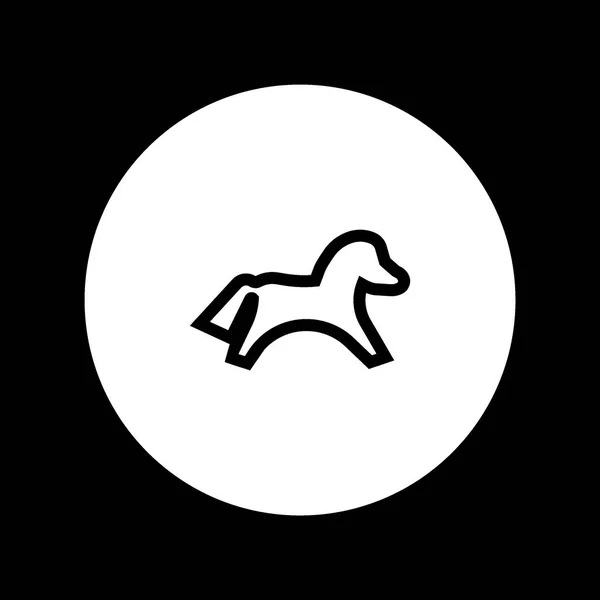 Pferd Flach Symbol Vektorillustration — Stockvektor