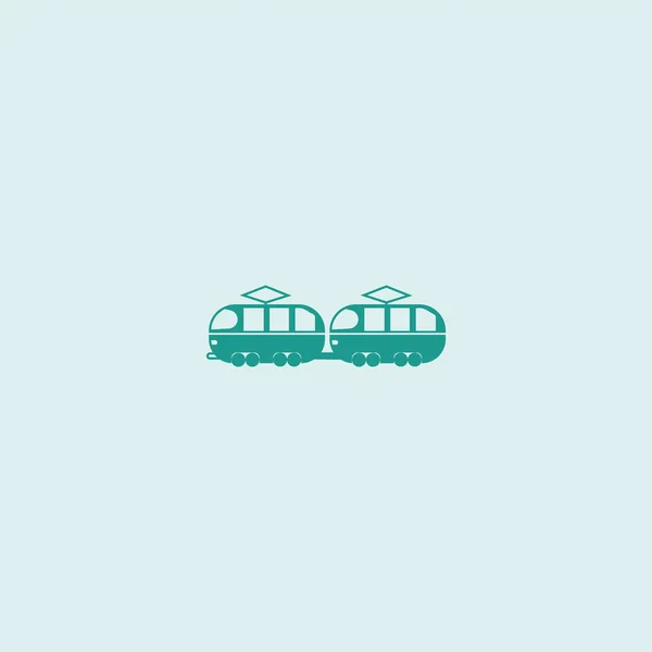 Мінімалістичний Класичний Трамвай Векторний Значок — стоковий вектор