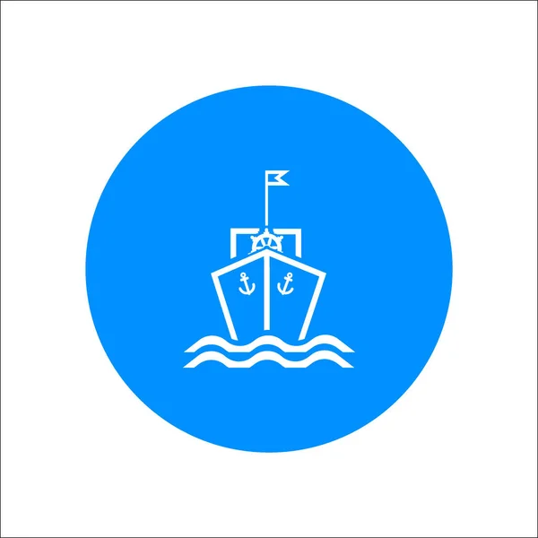 Boat Flat Icon Vector Illustration — Stock Vector