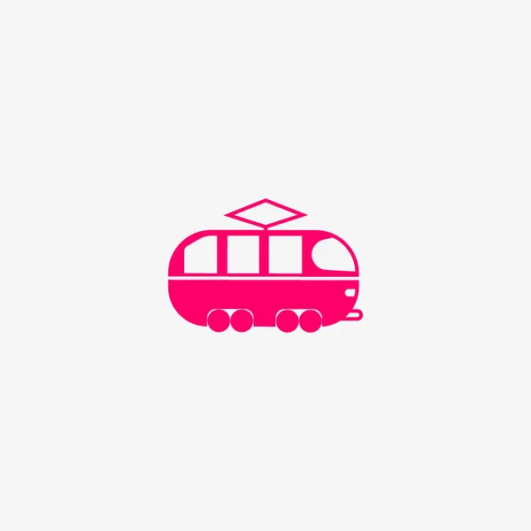 Icône Classique Minimaliste Vecteur Tram — Image vectorielle