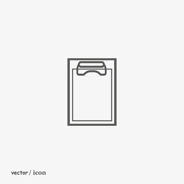 Icono Vectorial Minimalista Del Portapapeles Con Hoja Papel — Vector de stock