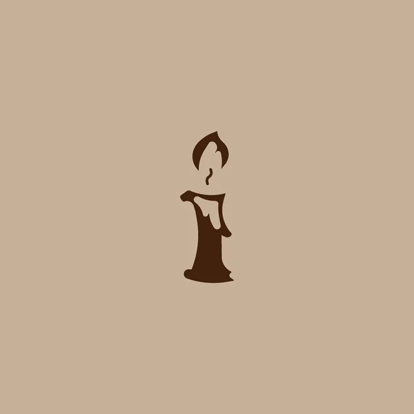Мінімалістична Ікона Свічкою Векторні Ілюстрації — стоковий вектор