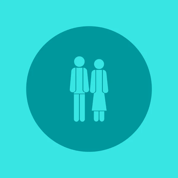 Man Vrouw Samen Permanent Vector Pictogram — Stockvector