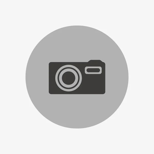 Icono Vectorial Minimalista Cámara Fotográfica — Vector de stock