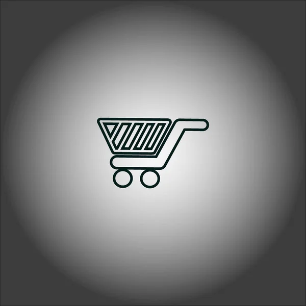 Minimalistic Icon Shopping Cart Vector Illustration — Stock Vector