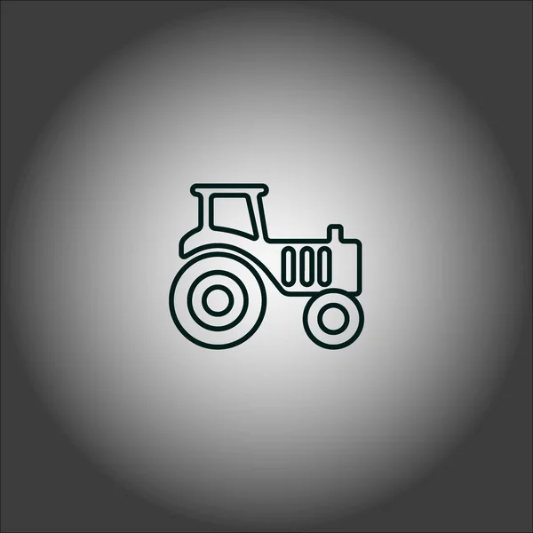 Tractor Flat Icon Vector Illustration — Stock Vector