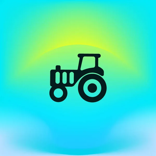 Tractor Icono Plano Ilustración Vectorial — Vector de stock