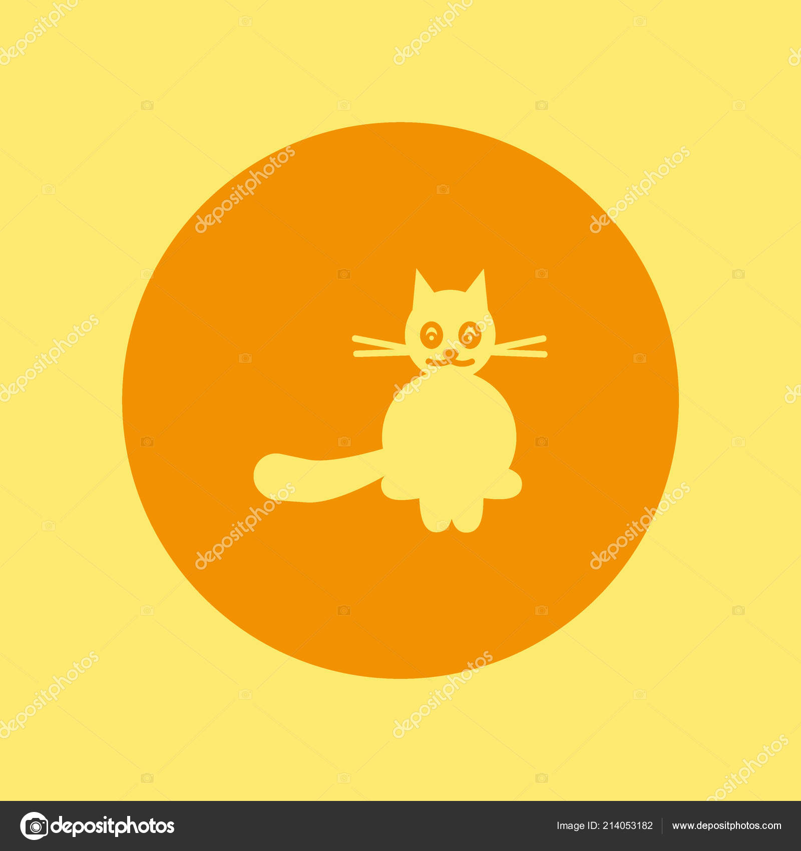 Cats Flat Icon Vector Illustration Stock Vector by ©nettibuletti