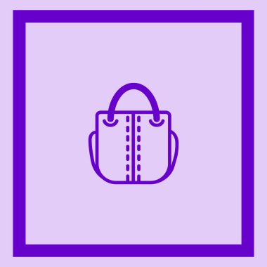 kadın el çantası düz simgesi 