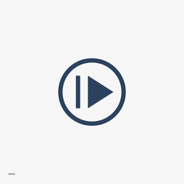 İleri medya adım düğmesinin, vektör, illüstrasyon