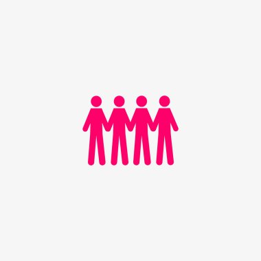 İşadamları düz simgesi, vektör çizim