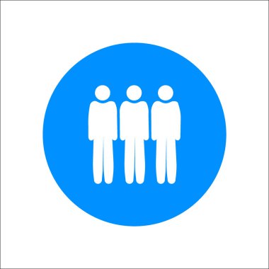 İşadamları düz simgesi, vektör çizim