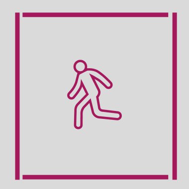 çalışan adam düz simgesi, vektör çizim