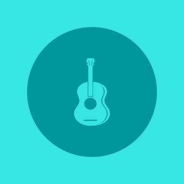 Gitar web simgesi, vektör çizim 