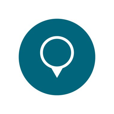 işaretçi düz stil ikonu, vektör çizim 