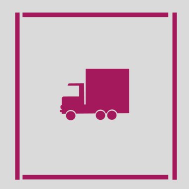 Büyük teslimat kamyonu vektör çizim