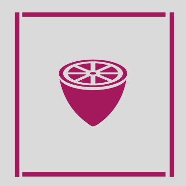 minimalist vektör simge dilimlenmiş limon