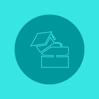 eğitim web simgesi, vektör çizim 