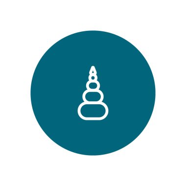 piramit diyagramı düz simgesi, iş kavramı