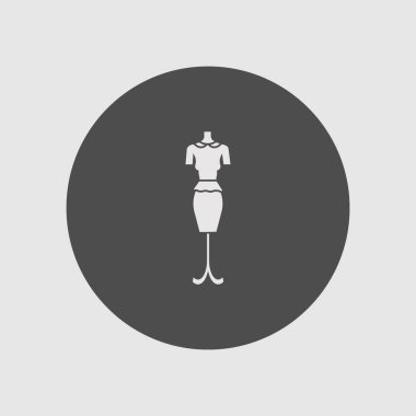 manken düz simgesi, vektör çizim 