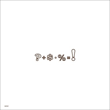 formül matematiksel semboller, eğitim kavramı