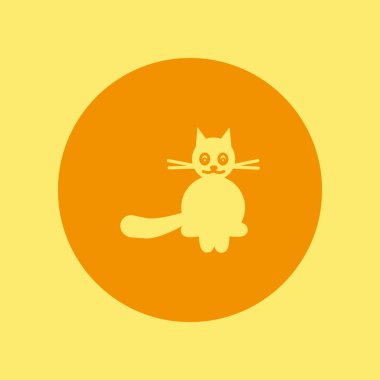 minimalist vektör simge komik samimi kedi