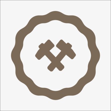 Balyozlar, vektör çizim minimalist simgesi