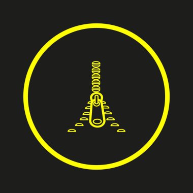 fermuar web simgesi, vektör çizim 