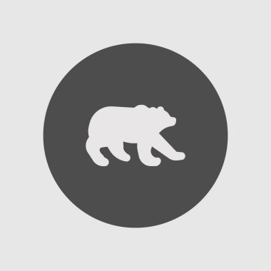 kutup ayısı minimalist vektör simgesi