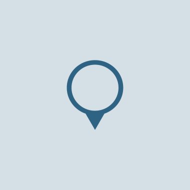 işaretçi düz stil ikonu, vektör çizim 