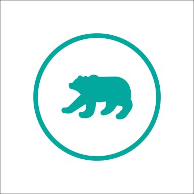 kutup ayısı minimalist vektör simgesi