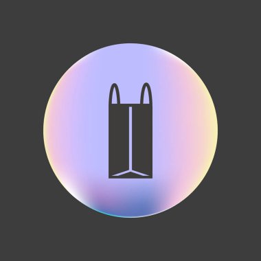 minimalist vektör simgesi alışveriş çantası