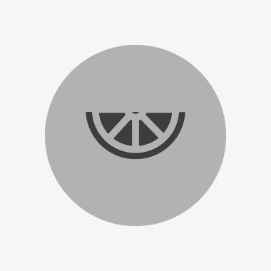 minimalist vektör simge dilimlenmiş limon
