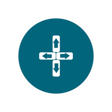 işaretçiler düz stil ikonu, vektör çizim 