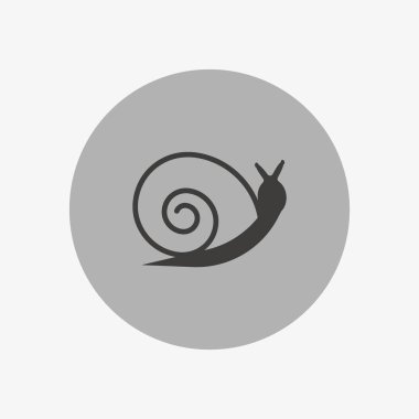 Şirin renkli salyangoz logo şablonu