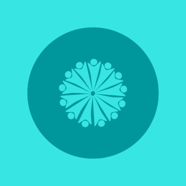 İnsanlar Daire kutsal kişilerin resmi, vektör çizim 