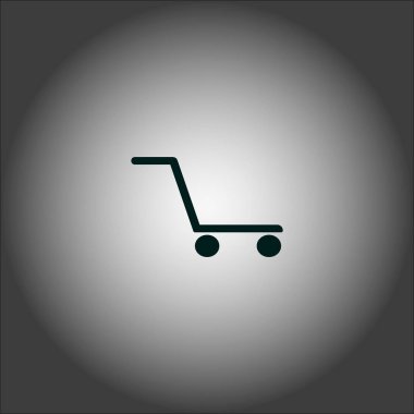 alışveriş sepeti, vektör çizim minimalist simgesi