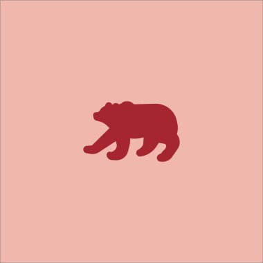 kutup ayısı minimalist vektör simgesi