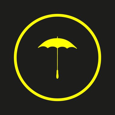 şemsiye düz simge, vektör illüstrasyonu