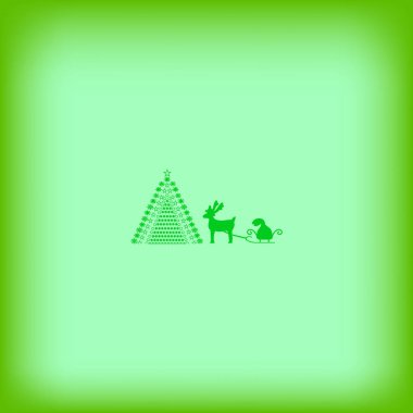 Noel reindeer Logo şablonu
